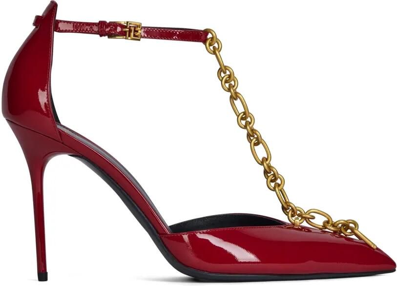 Balmain Sync lakleren stiletto's Rood
