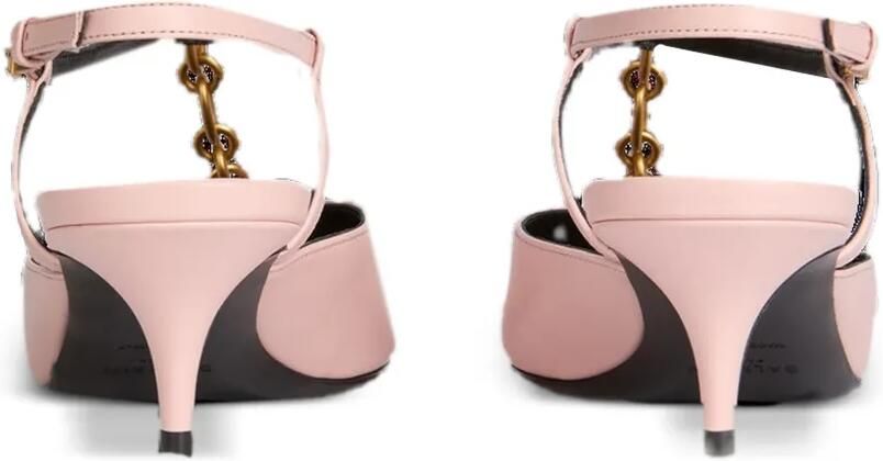 Balmain Sync leren slingback pumps met ketting Roze - Foto 5