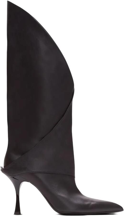 Balmain Twist leren knielaarzen Zwart