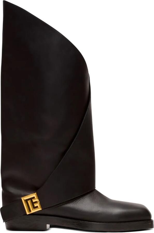 Balmain Twist platte knielaarzen Zwart