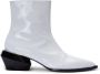 Balmain Billy lakleren enkellaarzen Wit - Thumbnail 1