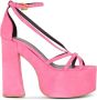 Balmain Cam suède platform sandalen Pink Dames - Thumbnail 2