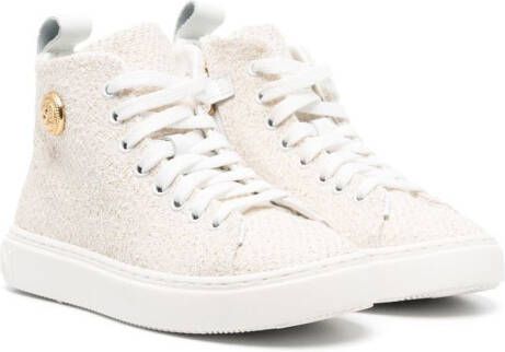 Balmain Kids High-top sneakers Wit