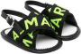 Balmain Kids Sandalen met logo jacquard Zwart - Thumbnail 1