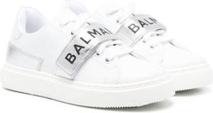 Balmain Kids Sneakers met logoprint Wit