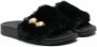 Balmain Kids Slippers met imitatiebont Zwart - Thumbnail 1