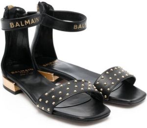 Balmain Kids Sandalen verfraaid met studs Zwart