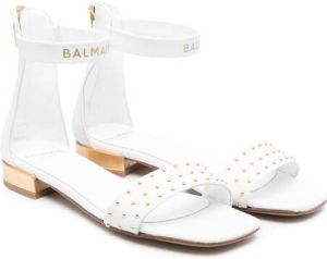 Balmain Kids Sandalen met studs Wit