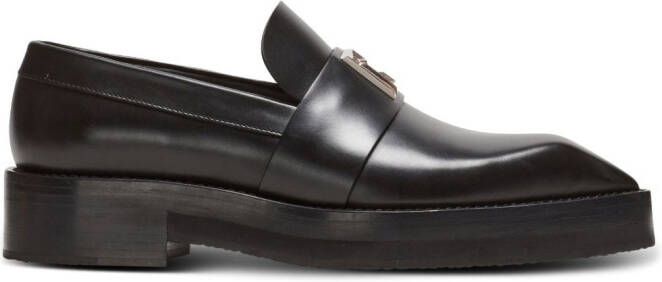 Balmain Leren loafers Zwart