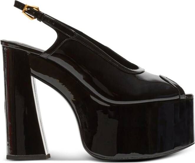 Balmain Cam sandalen van lakleer Black Dames