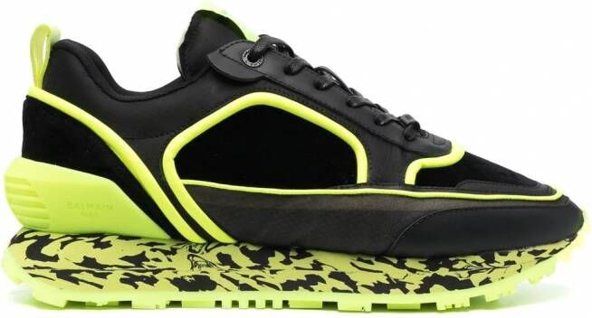 Balmain Sneakers met contrasterende zool Zwart