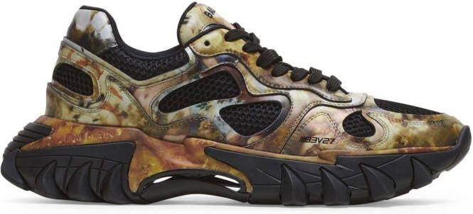 Balmain Sneakers met grafische print Beige