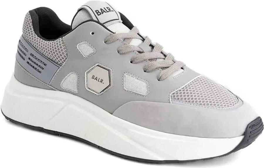 BALR. Brand Luxe sneakers met mesh vlakken Grijs