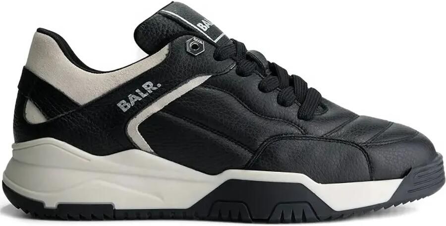 BALR. Chunky Football leren sneakers met vlakken Zwart