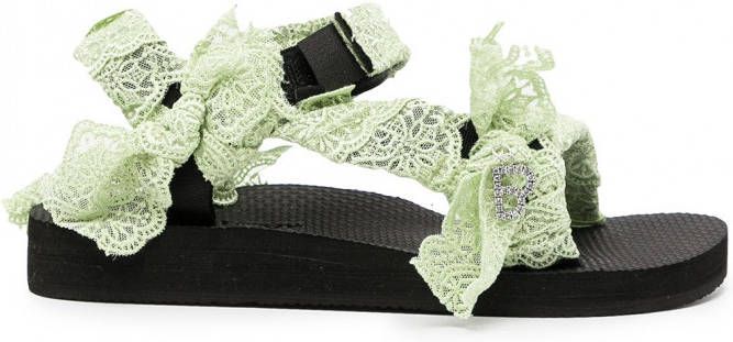 BAPY BY *A BATHING APE Trekky sandalen met kant Zwart