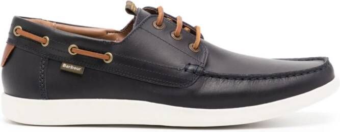 Barbour Armada leren bootschoenen Blauw