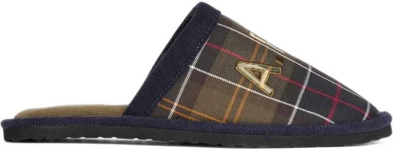 Barbour A.P.C. embroidered tartan slippers Bruin
