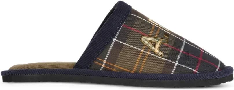 Barbour A.P.C. embroidered tartan slippers Bruin