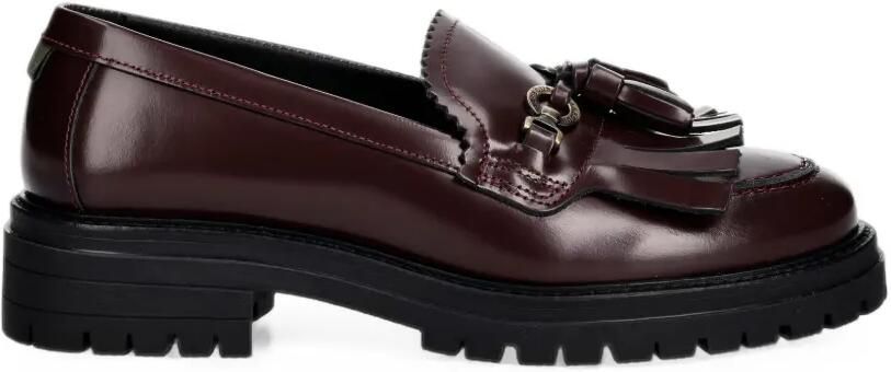 Barbour Ava kiltie loafers met kwast Rood