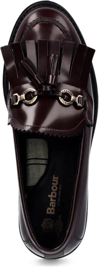 Barbour Ava kiltie loafers met kwast Rood - Foto 4