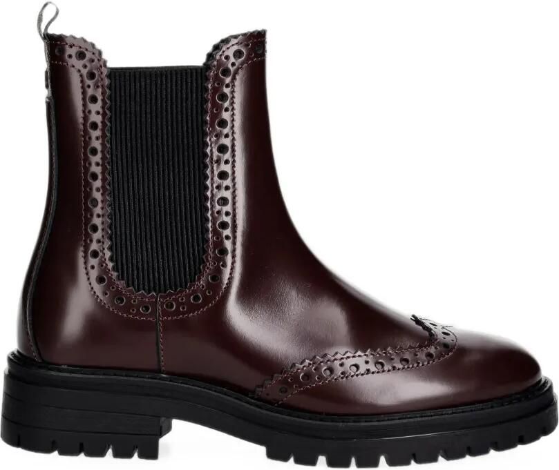Barbour Chelsea laarzen met brogue detail Rood