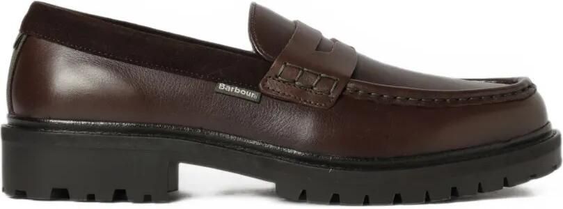 Barbour Croxton leather loafers Bruin