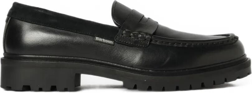 Barbour Croxton leather loafers Zwart