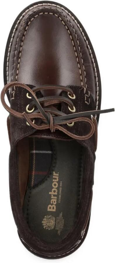 Barbour Darras leren bootschoenen Bruin - Foto 4
