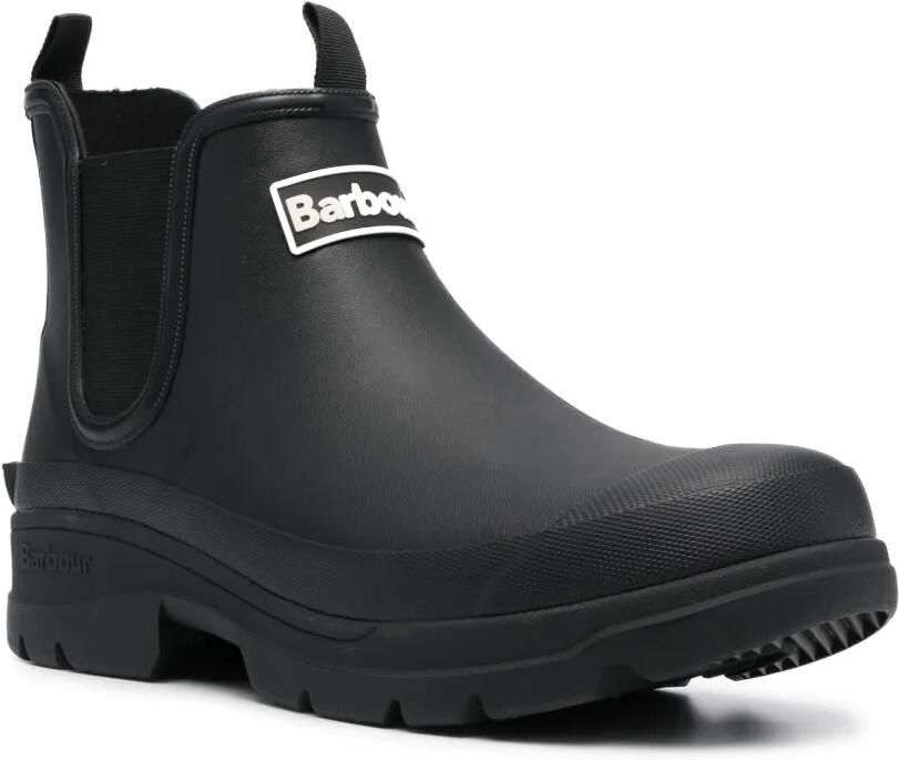 Barbour Enkellaarzen met logopatch Zwart - Foto 3
