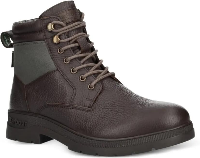 Barbour Eslington laarzen van leer met textuur en vlakken Bruin