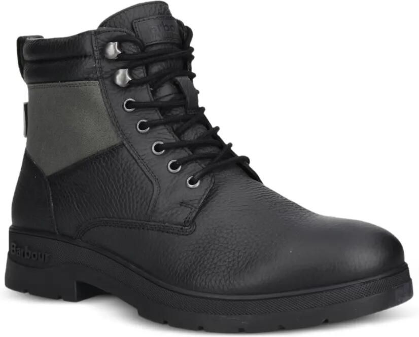 Barbour Eslington leren veterlaarzen met textuur Zwart - Foto 3
