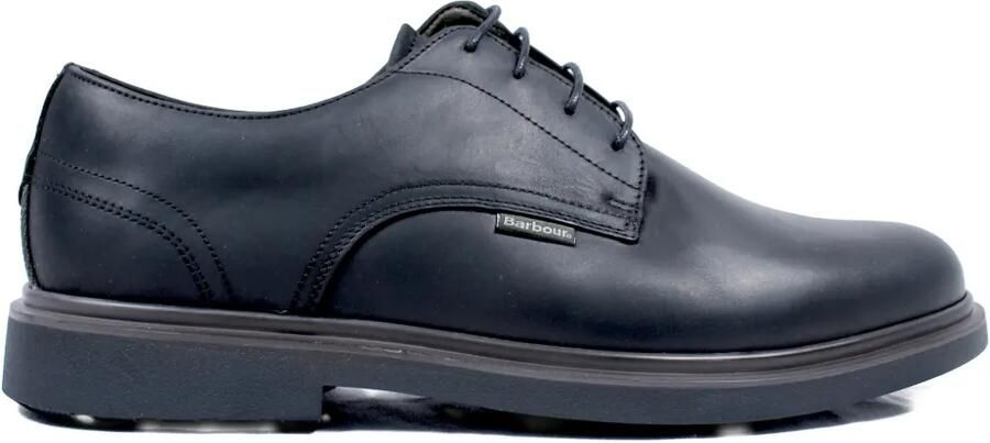 Barbour Leren Derby veterschoenen Zwart