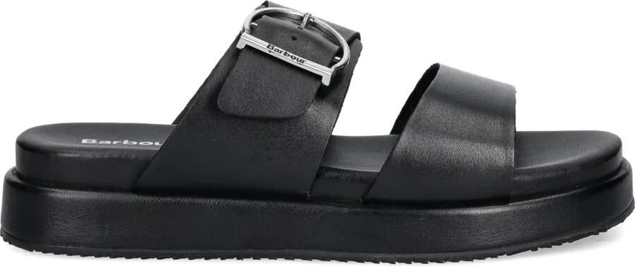 Barbour Leren muiltjes Zwart