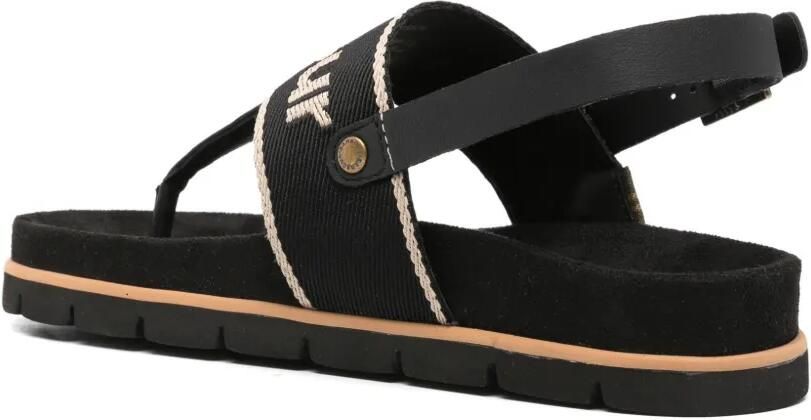 Barbour Lumley slingback sandalen met geborduurd logo Zwart - Foto 2