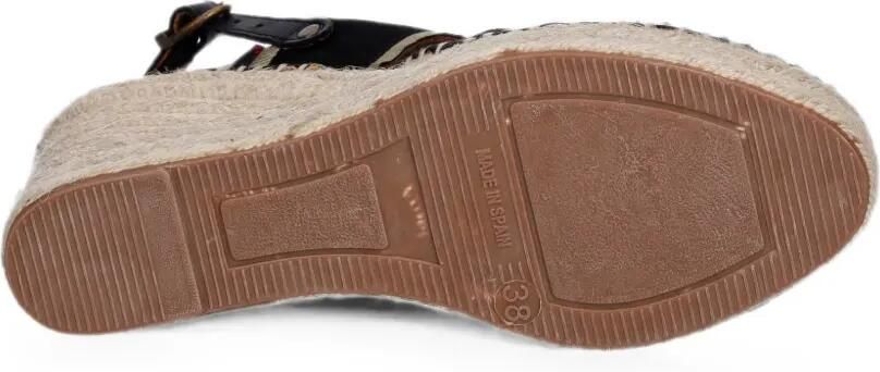 Barbour Lyndhurst espadrilles met logoprint en hak Zwart - Foto 5