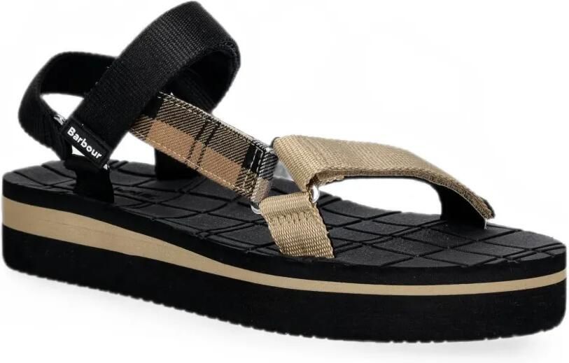 Barbour Mia platte sandalen Zwart - Foto 3