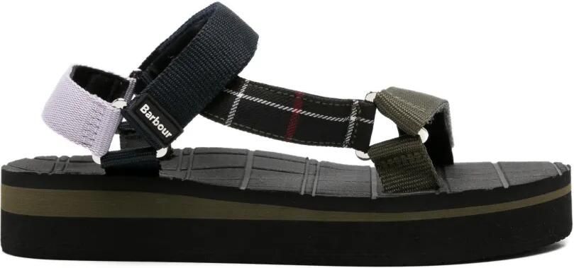 Barbour Mila sandalen met klittenband Blauw