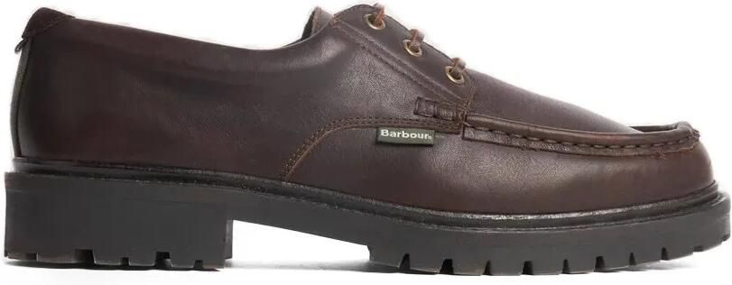 Barbour Paxton bootschoenen met platte neus en chunky zool Bruin