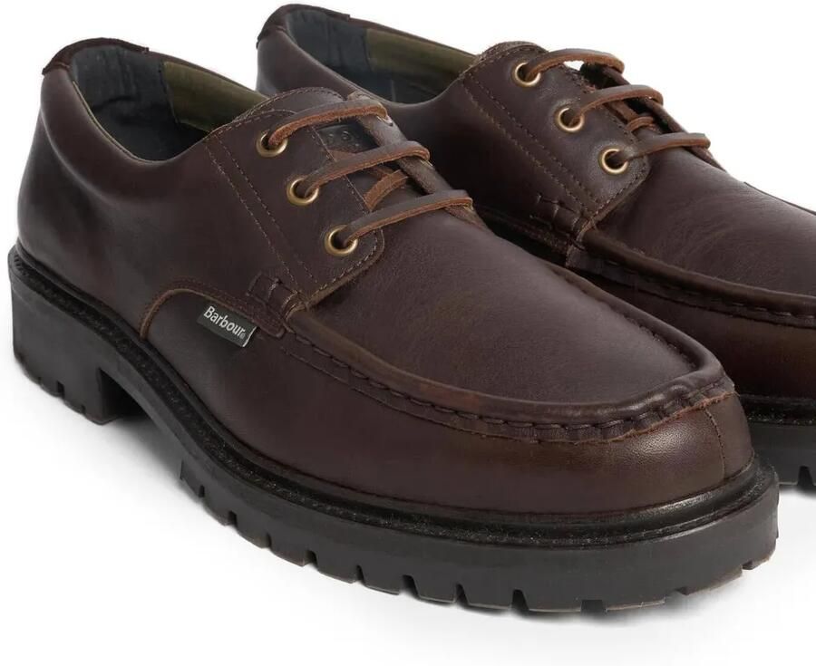 Barbour Paxton bootschoenen met platte neus en chunky zool Bruin - Foto 2