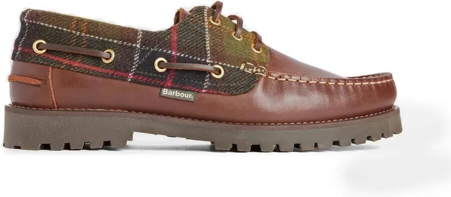 Barbour Re-Engineered bootschoenen met tartan vlakken Bruin