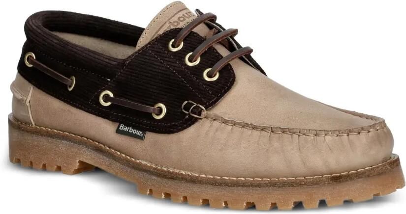 Barbour Re-Engineered Deck leren bootschoenen Beige - Foto 3