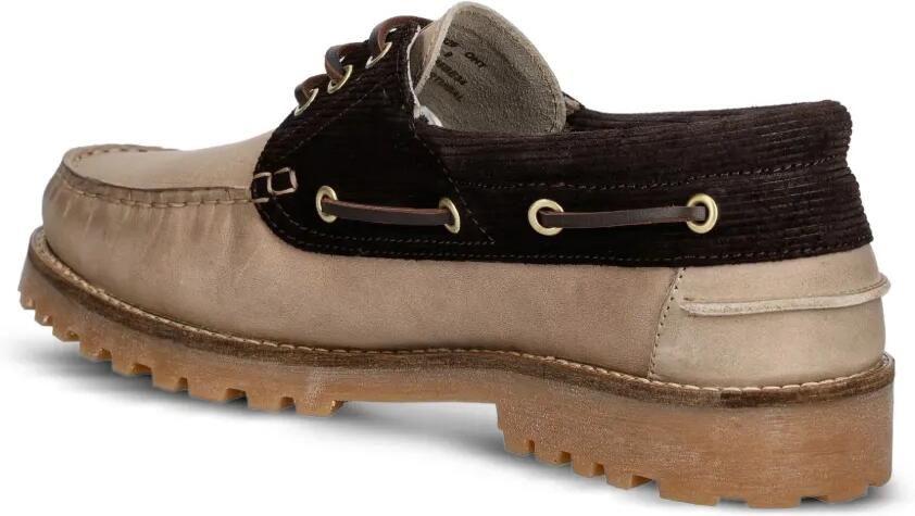 Barbour Re-Engineered Deck leren bootschoenen Beige - Foto 2