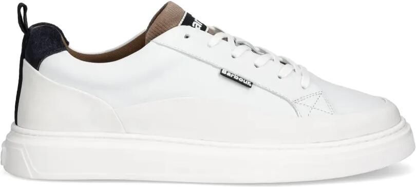 Barbour Stannington sneakers met logo-patch Wit