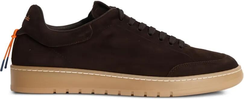 Barracuda Guga suède sneakers met geperforeerde details Bruin