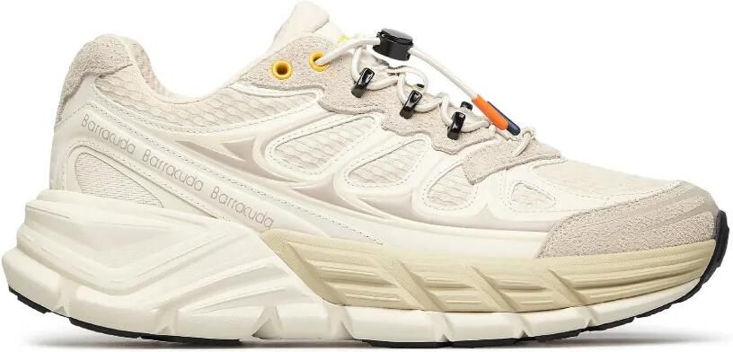 Barracuda Round-One sneakers met houtje-touwtje sluiting en vlakken Beige