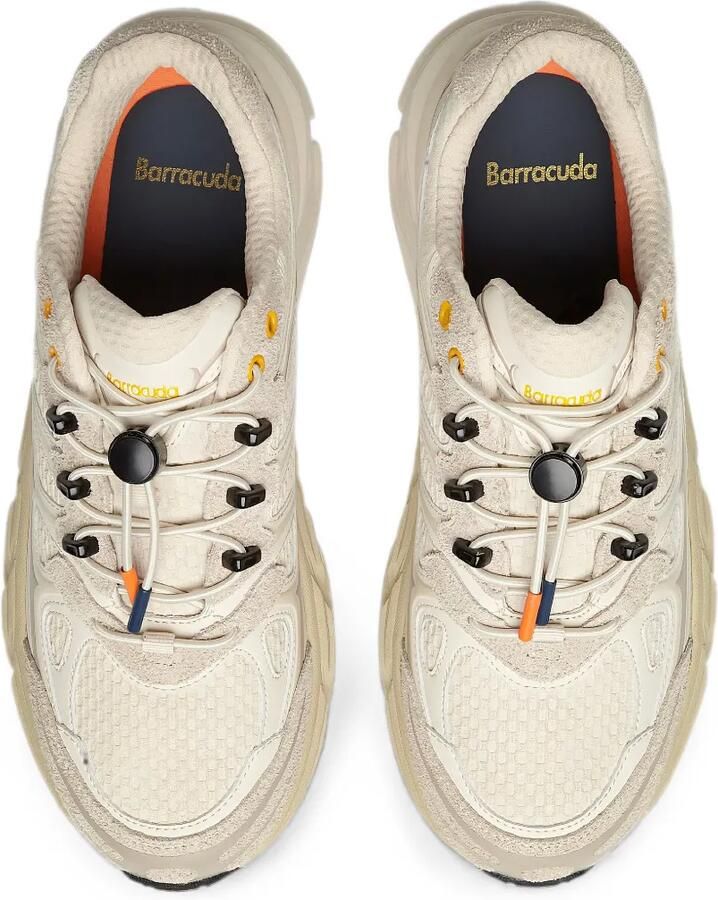 Barracuda Round-One sneakers met houtje-touwtje sluiting en vlakken Beige - Foto 2
