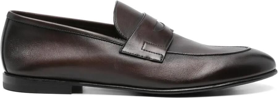 Barrett Leren loafers Bruin