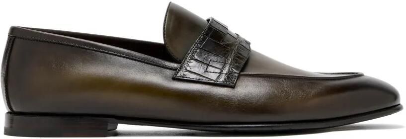 Barrett Loafers met krokodillen-reliëf Groen
