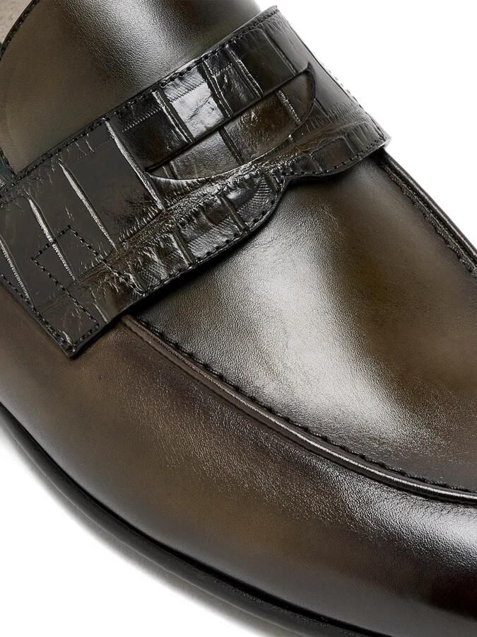 Barrett Loafers met krokodillen-reliëf Groen - Foto 2