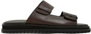 Barrett Leren slippers Bruin